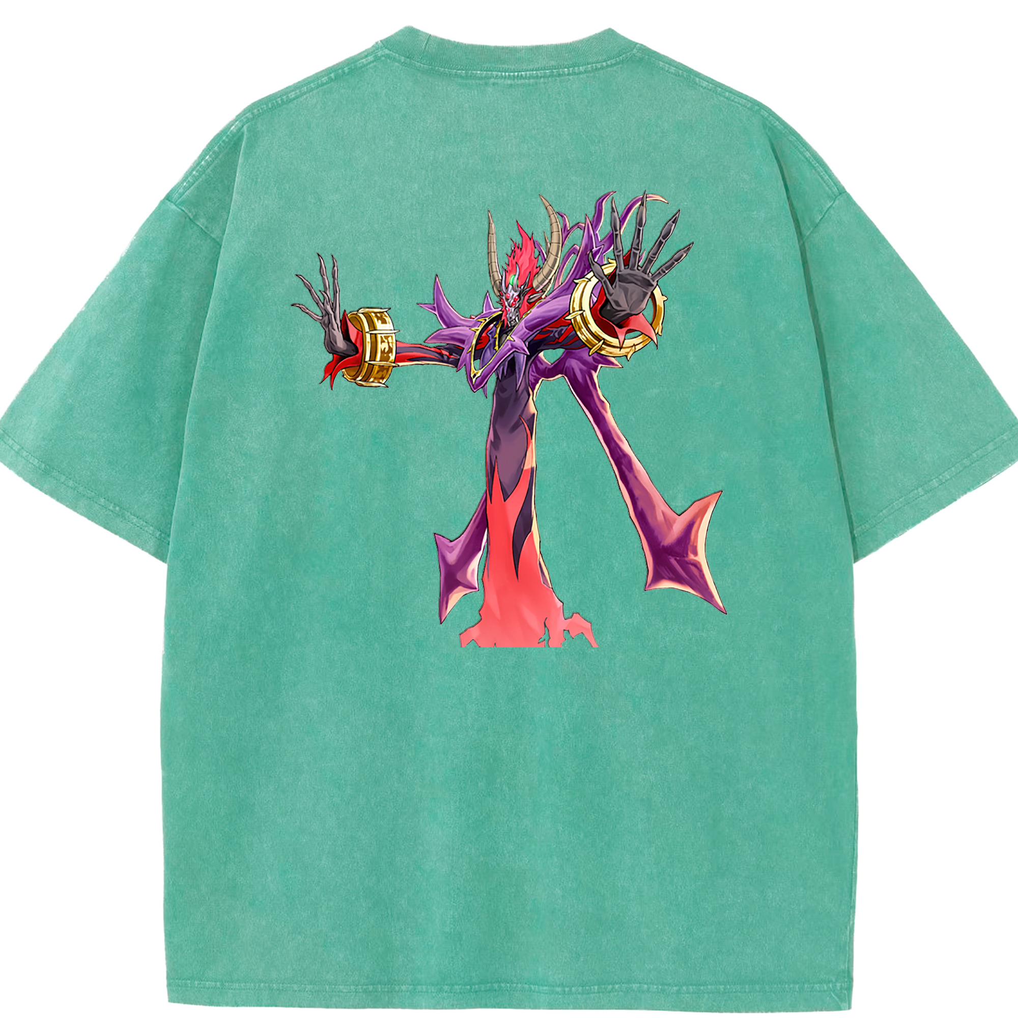 （画像用） 遊☆戯☆王 Yu-Gi-Oh! 綿100% ヴィンテージ風 半袖Tシャツ（背面プリント）